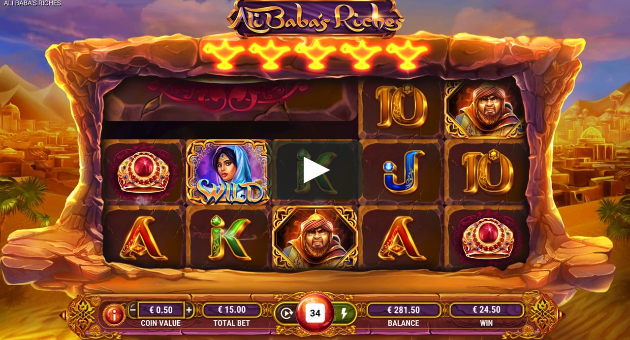 Арабская тема «Ali Babas Riches» игр казино Фараон